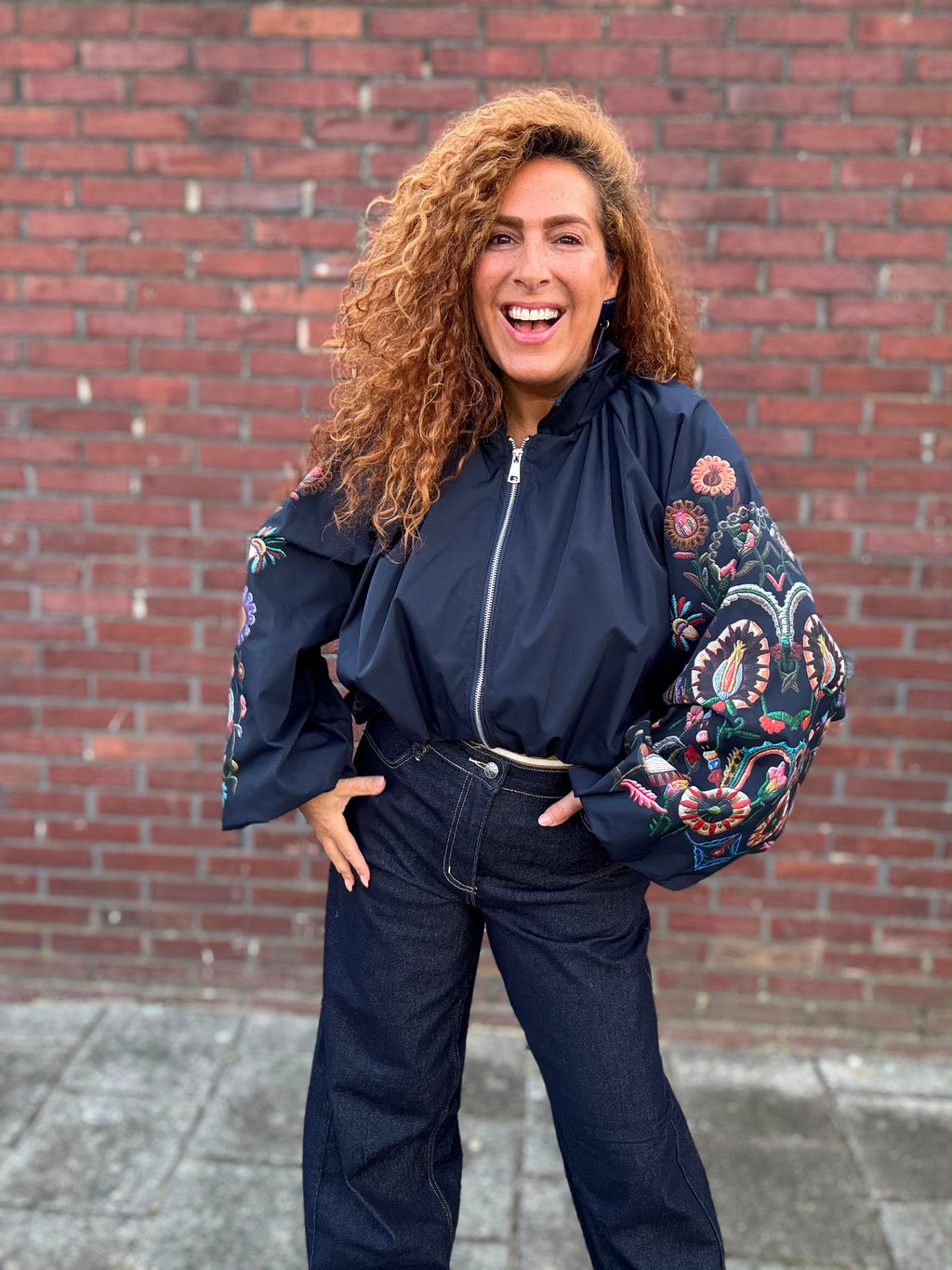 Flower sleeve jacket