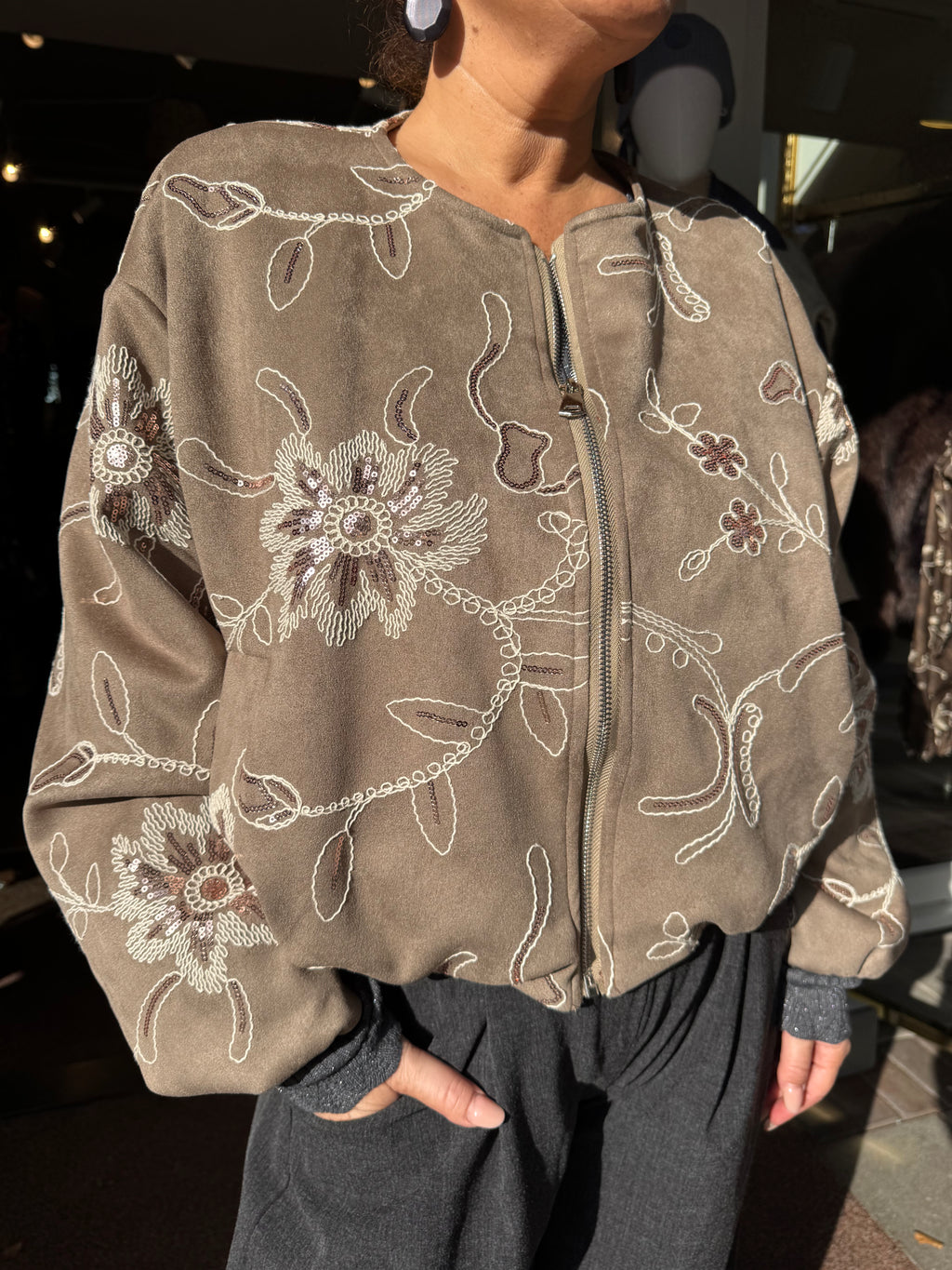 sparkle flower jacket