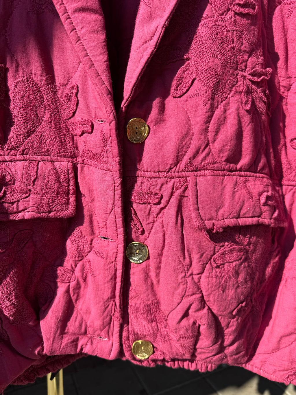Oversized floral gilet