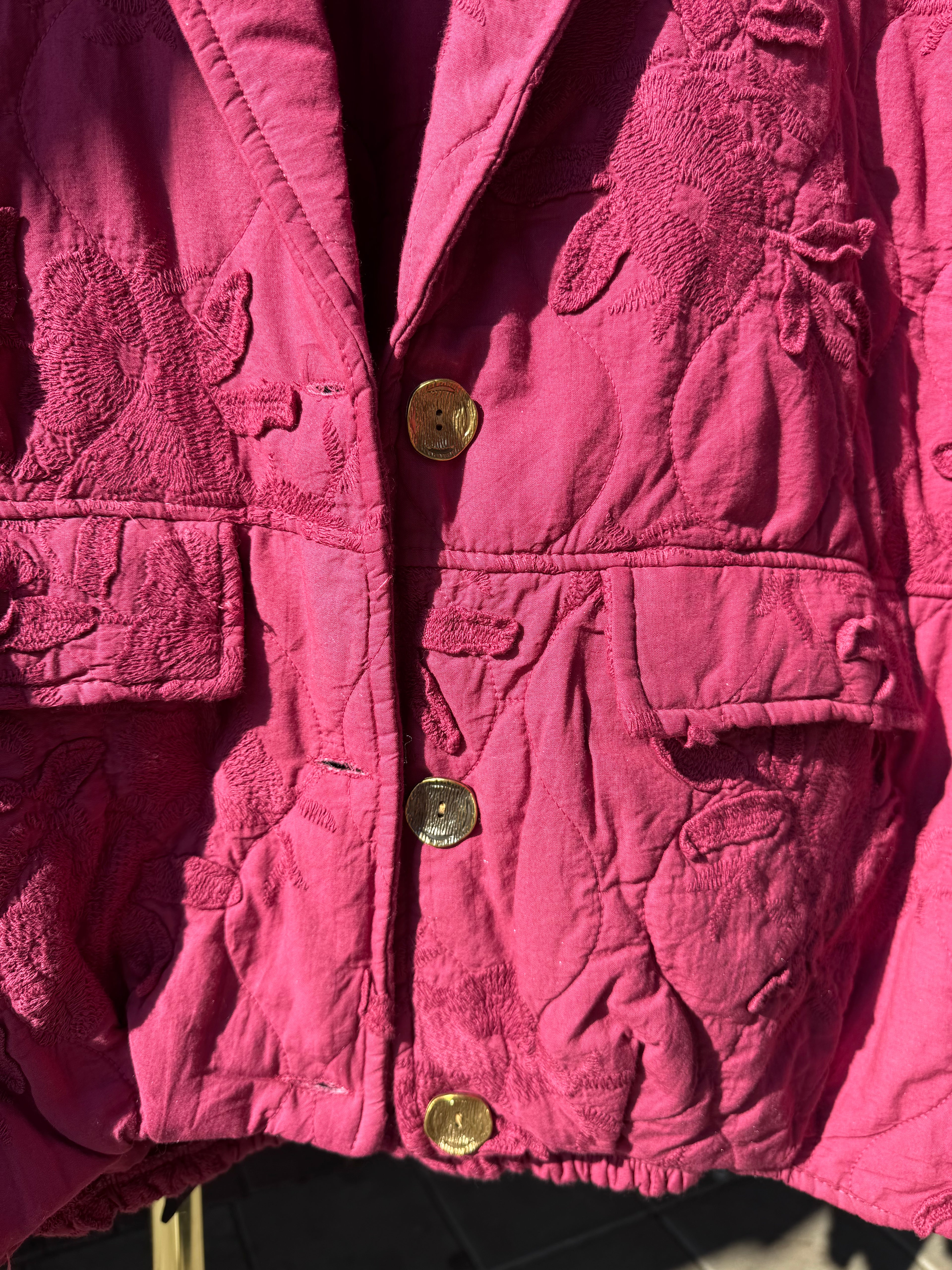 Oversized floral gilet