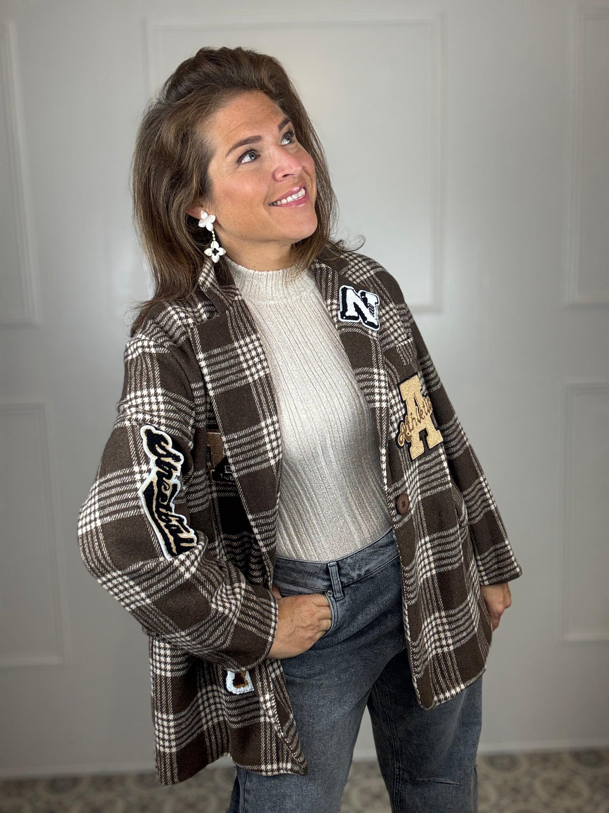 Oversized blazer patches